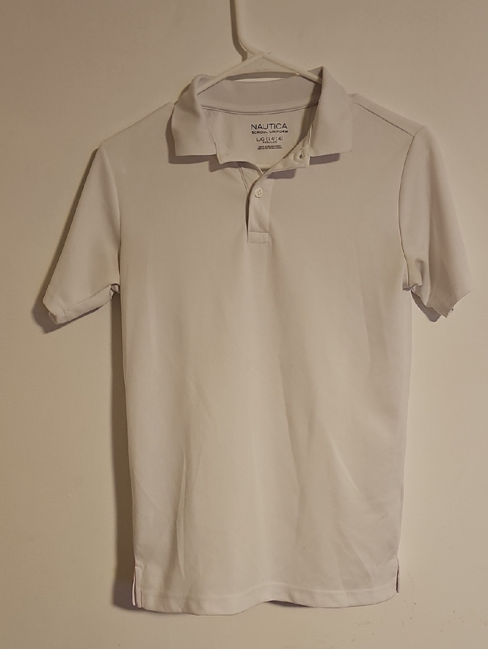 Nautica White Short-Sleeve Polo